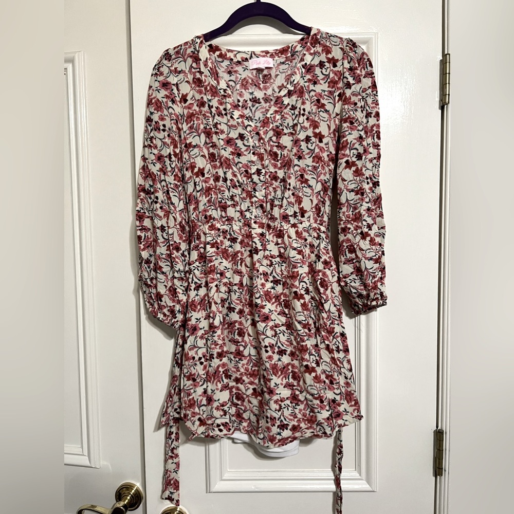 Floral long sleeve dress